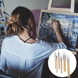 Haptufer 6PCS Paintbrush Set, Nylon Paint Brushes Small Paint Brushes ArtSupplies for Acrylic Watercolor Painting