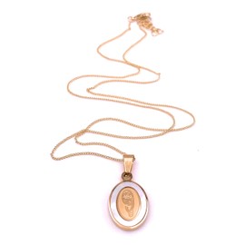 18K Gold Plated Virgin Mary Pendant Necklace for Women Catholic Jewelry