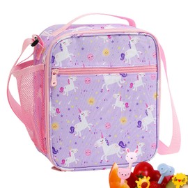 Kids Lunch Box Insulated Soft Bag Mini Cooler Back to School Thermal Meal Tote Kit for Girls, Boys,Women,Men