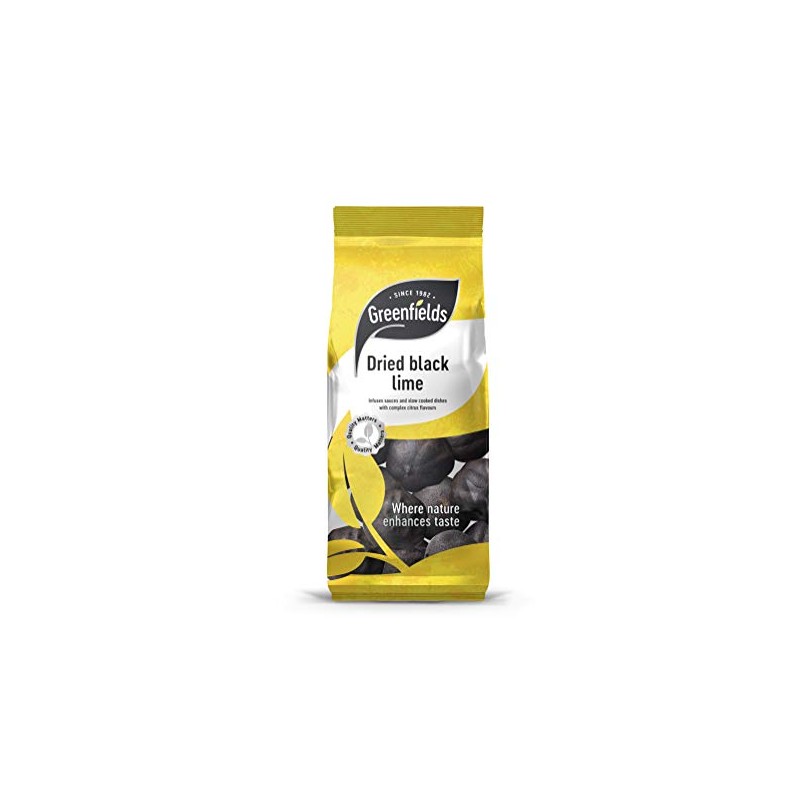 Greenfields Dried Black Lime 55g, Premium Quality Whole Dried Lime,