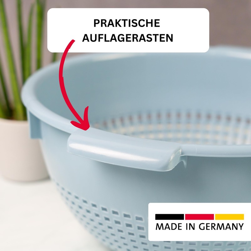 Westmark 2126221B Colander / Strainer with Recessed Handles and Attachment