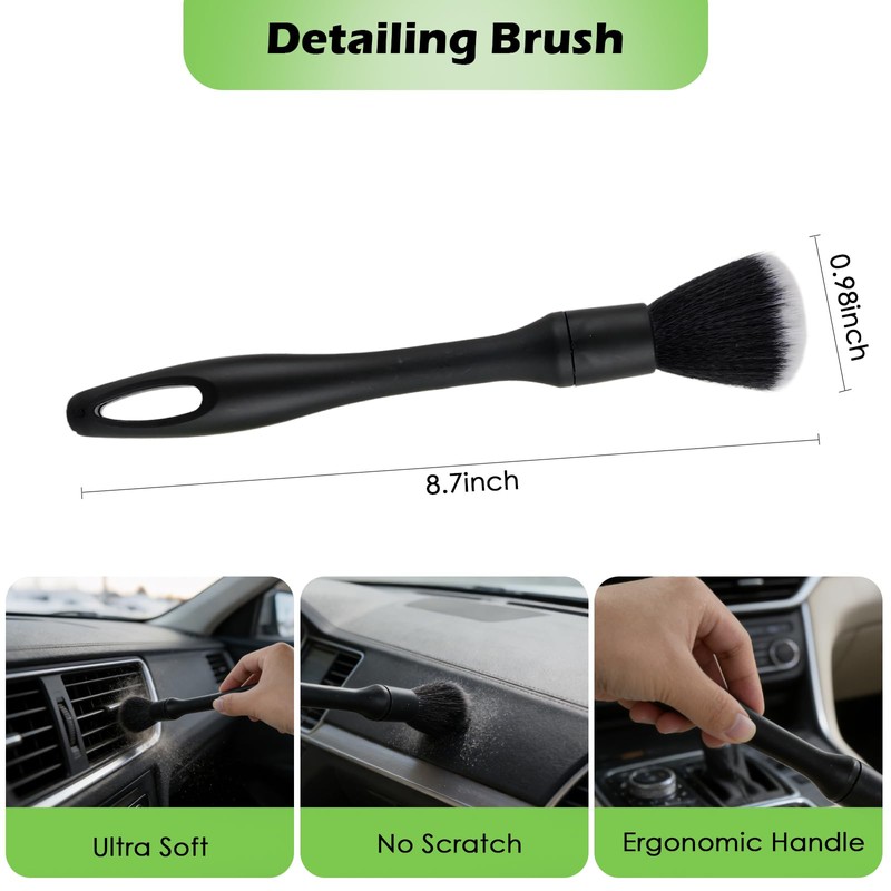 NexaBrush 7PCS Windshield Cleaner Tool, Car Windshield Cleaner Tool+Side Mirror