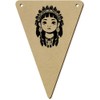 5 x 140mm 'Native American Girl' Wooden Bunting Flags (BN00080638)