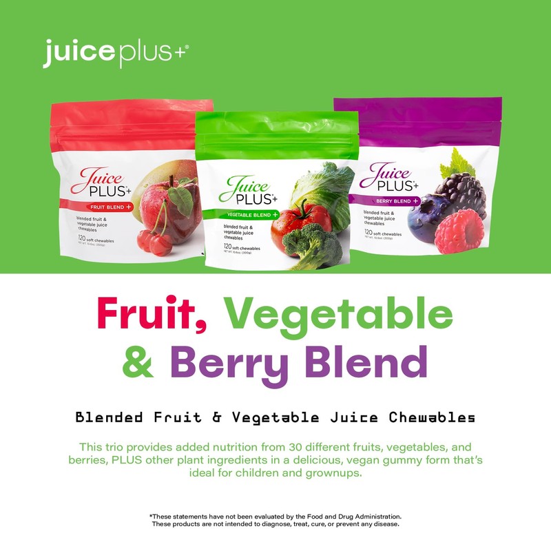 JuicePlus+ Fruit, Vegetable & Berry Blend Soft Chews (Chewables) -