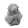 Modern Artisans Meditating Dog - Cast Stone Desk Pet, 3"