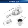 Utoolmart 1/4" Quick-Change Hex Shank 17mm Setter Impact Nut Driver