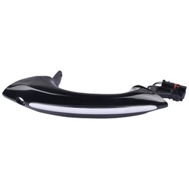 Front Left Black Exterior Door Handle Compatible with 5 6 7 Series F07 F10 F11 F12 F13 F01 F02 F03, replacement for 51217231931