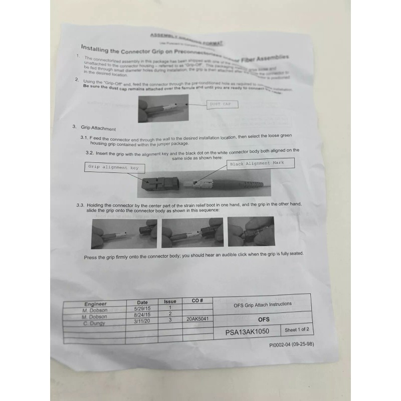 OFS 50' OFS G.657.B3 EZ-Bend Single Mode Ruggedized Interconnect Optical