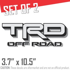 GOLD HOOK 2023 toyota tacoma vinyl decals trd off road 4x4 stickers black, Set of 2