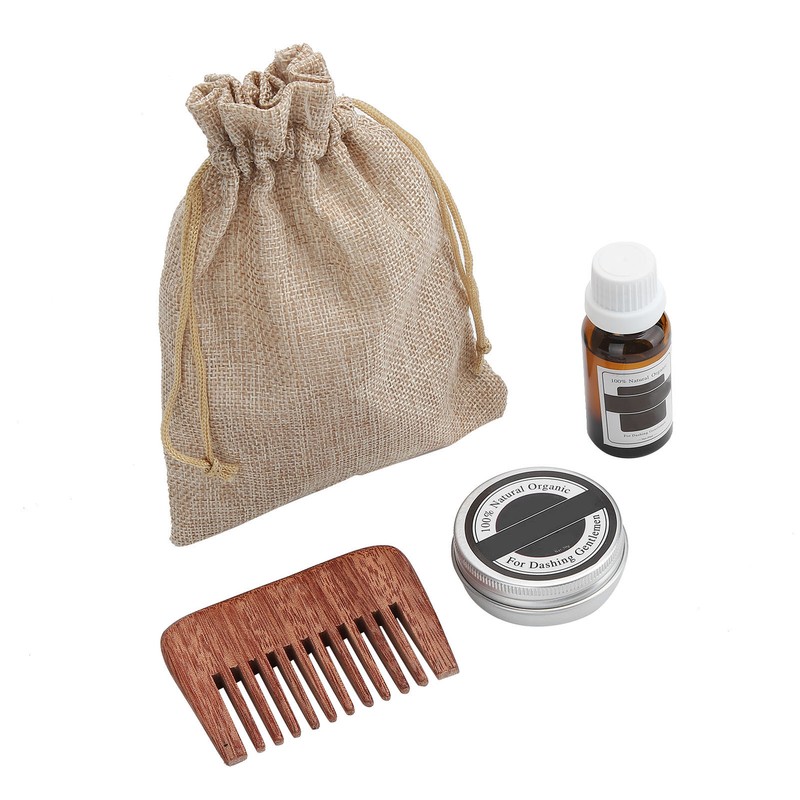 LANTHOME Men Beard Grooming Kit Mustache Beard Nourishing Styling Oil