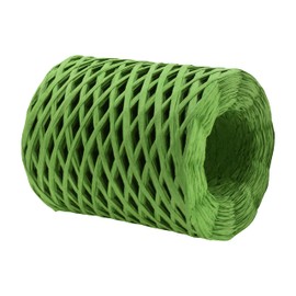 Mandala Crafts Dark Green Raffia Ribbon for Gift Wrapping - Natural Paper String for Crafts - 100 Yds Straw Ribbon for Decoration