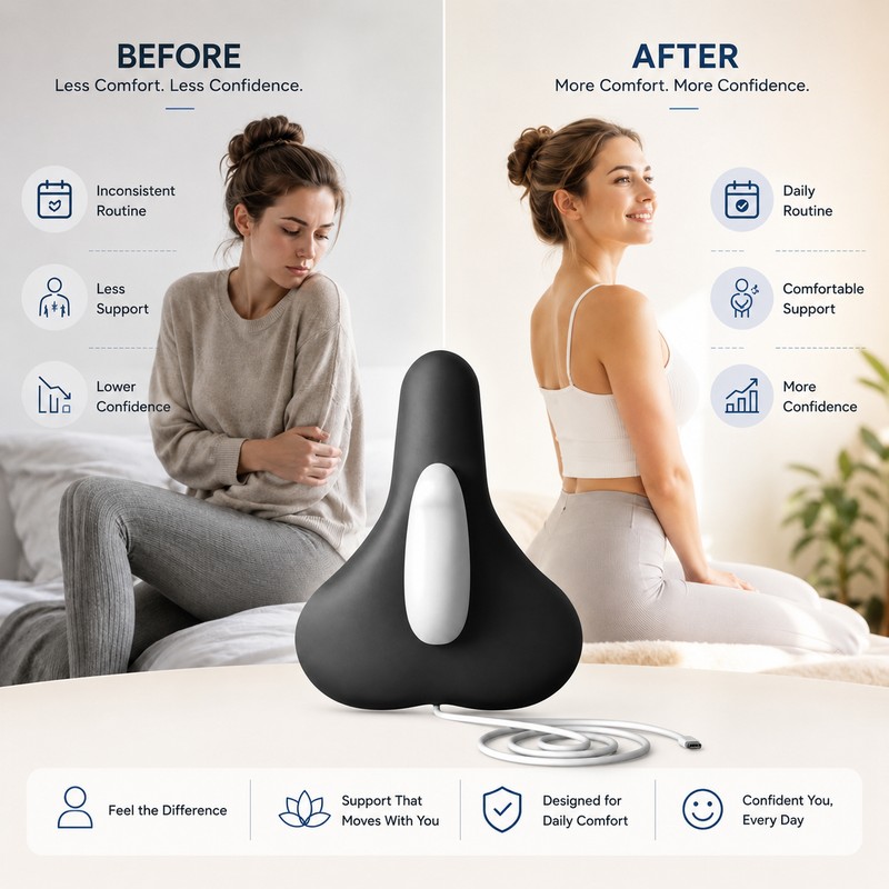 Electric Pelvic Floor Trainer for Women with Vibration – Ergonomic