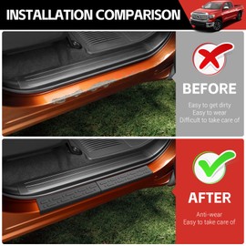 Utiiy Door Sill Guards Kit Fit for 2019-2026 Dodge RAM 1500 Accessories Entry Guard Protector Door Sill Protector