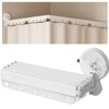 EHERDM Wall Mounted Folding Shower Curtain Rod Punch-Free Suction Cups