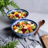 Gallipower 8" Faux Ceramic Ramen Bowl Set,2 Sets Asian Pho