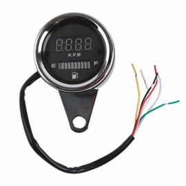 Motorcycle Digital Tachometer Tacho Speedometer Gauge 2 Airguide Cylinder Modified Instrument