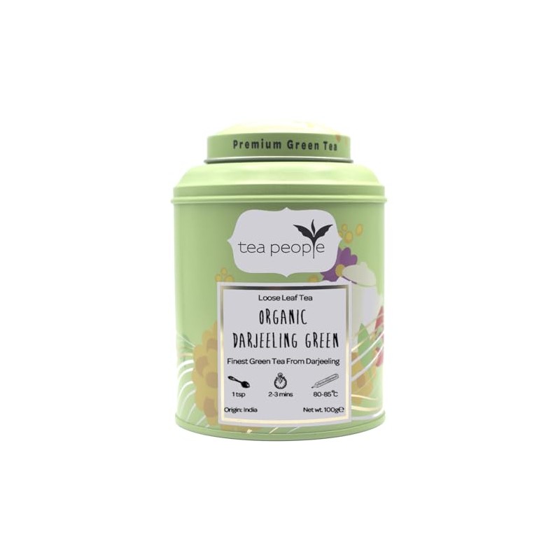 Tea People Organic Darjeeling Green Loose Tea Caddy 100g