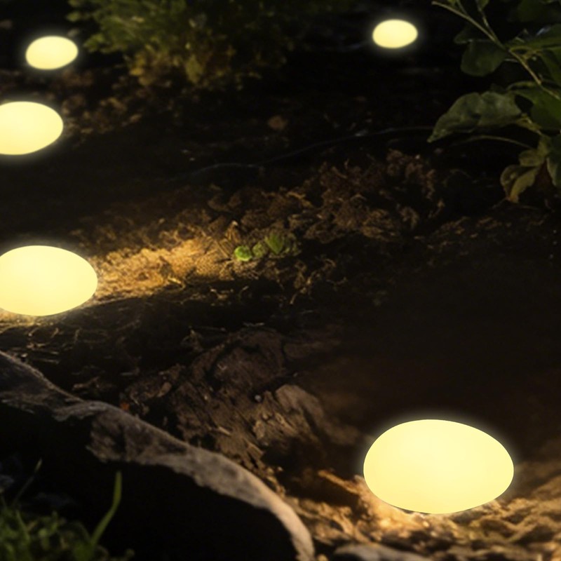 Yesinaly Solar Powered Outdoor Lights - Waterproof Garden Path Lighting,