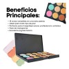 Paleta 15 Correctores Maquillaje Alta Cobertura Brocha F