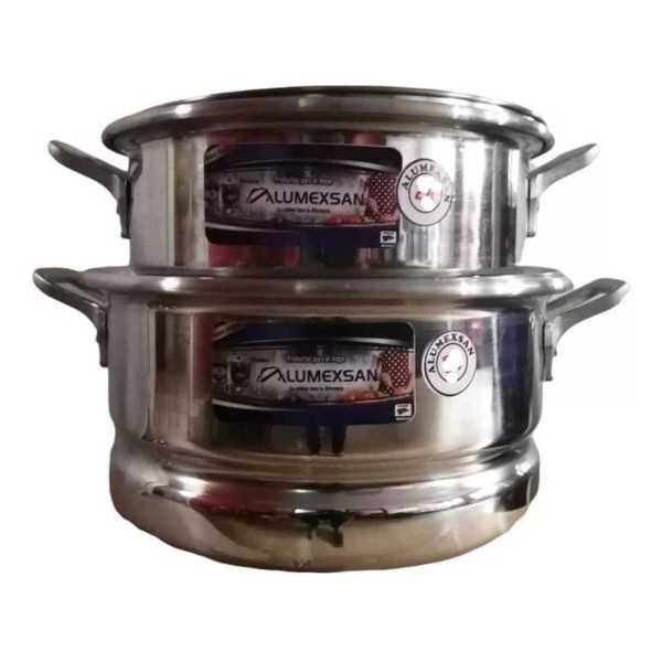 Alumexsan Par De Arroceras Budinera De Aluminio 24-26cm. 3lts Y