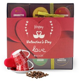 Valentines Coffee Gift Set - Gourmet Ground Coffee Gift Set with 9 Flavours - Premium Medium-Dark Roasted Coffee Gifts for Men & Women - Gift for Coffee Lover - Valentines Coffee Gifts for Her & Him