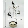 HOKHBCW Rotary Candle Holder Spinning Candleholder Metal Small Gift (Christmas