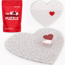THE HEARTBREAK PUZZLE™ Crystal Clear Acrylic (220 Pieces) | Impossible Puzzle for Adults Having Laser Cut Puzzle Pieces - Perfect DIY Gift for Your Family & Friends Gifts for him Gifts for Her