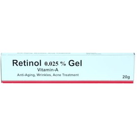 Retinol Gel 0.025 Vitamin A Repairs Fine Lines & Wrinkles, Scar Treatment, Anti-Aging Formula, 20g