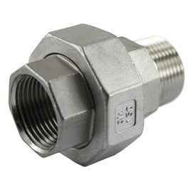 Duda Energy Union 3/4" Male x Female NPT Ports Stainless Steel Pipe Fitting