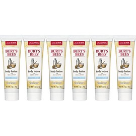 Burt's Bees Loción corporal de , leche y miel nutritivas naturales, 1 onza (Paquete de 6)