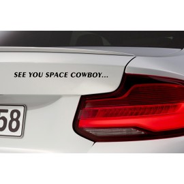 See You Space Cowboy, Cowboy Bebop Inspired Vinyl Decal,Sticker For Any Smooth Surface, Car, Wall, Etc, High Quality Vinyl Decal (1PCS,16''Wide, Black)