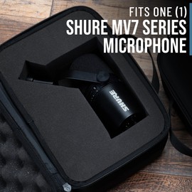Shure by Gator Pro Lite Series Microphone Case with Form Fitted Interior for MV7 Series Mics; (SH-MV7LWCASE)