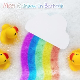 Bath Bombs, Bath Bombs for Kids, Rainbow Bath Bombs for Women, Bath Bomb Kit with Rich Bubble and Dreamy Rainbow, Great Gifts for Holiday and Birthday, 4 Pack Christmas Gifts