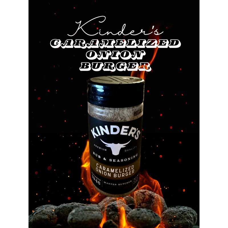 KINDER'S Caramelized Onion Burger Seasoning Blend, 5.4 oz, Elevates Burgers