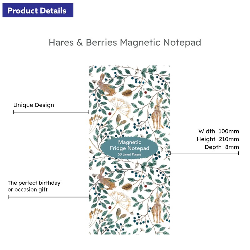 Dee Hardwicke - Hares & Berries - Magnetic Fridge Shopping