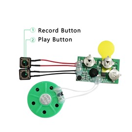 Pack of 2 Sound Chip Module, DIY Greeting Cards Chip Discussible Card with Light Sensor, Light Sensor, Voice Module for DIY Greeting Card, Creative Gifts, Models, Crafts (2 Minutes)