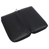 MARSHAL Genuine Leather Checkbook Cover Zippered (RFID Black)