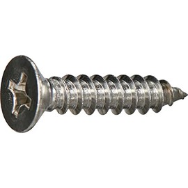 Trusco Y836-0435 Countersunk Head Tapping Screws, 1 Type A, Stainless Steel, M4 x 35, Pack of 10, Small Quantity