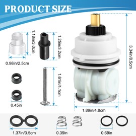 2 Pack RP32104 Shower Cartridge Replacement, Compatible with Delta Monitor 1500/1700 Series (1998-2005) for Tub/Shower Faucet Valve