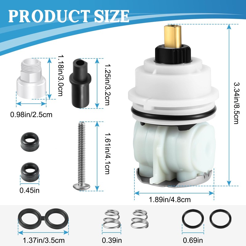 2 Pack RP32104 Shower Cartridge Replacement, Compatible with Delta Monitor