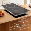 2 Burner Electric Cooktop, 120V Electric Stove Top Touch Control,