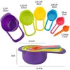 Measuring Cup and Spoon Set of 6 Food Grade Multicolor