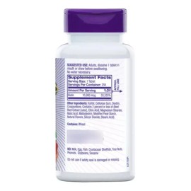 Natrol, Biotina 10,000 Mcg. Pelo, Uñas Y Piel, 250 Tabletas Sabor Strawberry