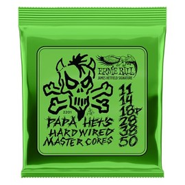 Ernie Ball Papa Het's - Cuerdas de firma con cableado Master Cores calibre 11-50 (P02201)