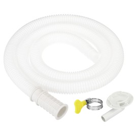 PATIKIL 3.3ft Air Conditioner Drain Kit, Universal AC Drain Hose Connector Hose with Clamp Connector 1 for Mini-Split Window AC Unit Faucet, White