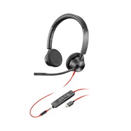 Poly Blackwire 8G0Z0AA 3325 USB-C / 3.5mm Wired Binaural Headset, Noise Cancellation Microphone, Genuine Japanese Product, 2 Years Manufacturer's Warranty