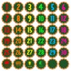 DISJOURNEY 36PCS Flower Line Up Spots for Classroom Floor Number