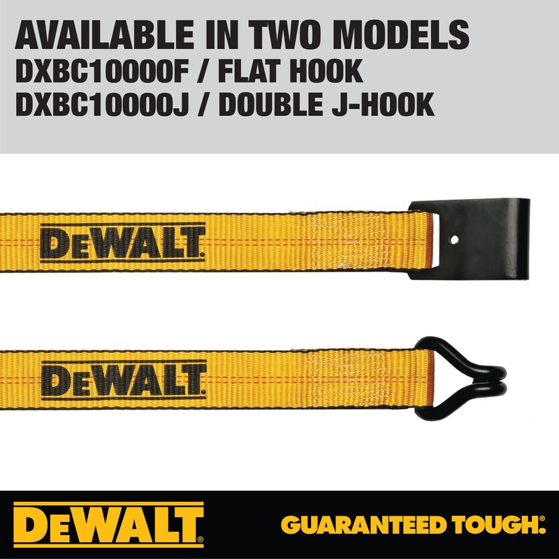 DEWALT DXBC10000J Black/Yellow 2" x 27' Ratchet Tie Down Strap