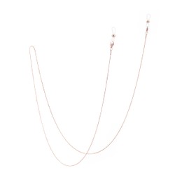 [モエライフ] メガネチェーン マスクストラップ メガネストラップ マスクチェーン メガネ ストラップ メンズ レディース ([TYPE.A] スネークチェーン, ローズゴールド)