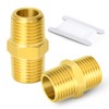 ERGAOBOY 12 PCS 1/8" x 1/8" BSP Brass Pipe Fitting,